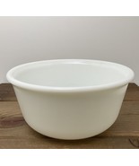 Vtg Milk Glass Mixing Bowl 2.5qt White Heavy Duty with Bottom Dimple Exc... - €21,45 EUR