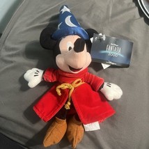 Vtg Disney Store Fantasia Sorcerer Mickey Mini Bean Bag Plush 11” NEW w ... - $14.84