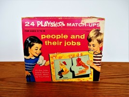 Playskool Educational Puzzles People &amp; Their Jobs Learning Aid 1964 Chicago - £11.73 GBP