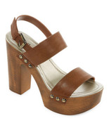 a.n.a. Women&#39; s Lillie Heeled Block Open Toe Sandals Size 10M Brown NEW - €41,72 EUR