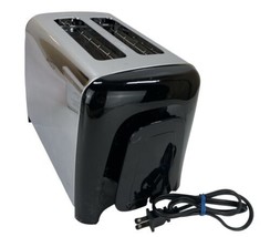 Hamilton Beach 2 Slice Toaster, Chrome And Black, Extra Wide Slots - £11.80 GBP