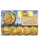 2013 America The Beautiful 24K GOLD PLATED Quarters Parks 5-Coin Set w/C... - $16.95