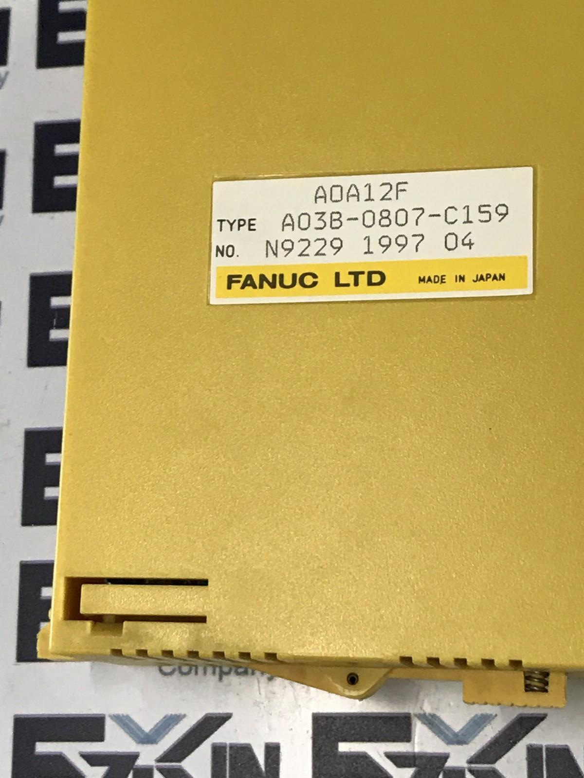 Fanuc A03B-0807-C159 A0A12F Output Module (Missing Cover)  - $21.50