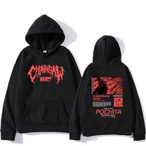 Chainsaw Man Pochita Hoodies Logo Letter Print Sweatshirts Manga  Graphic Street - £62.59 GBP