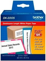 Brother - DK2205 - Continuous Length White Film Paper Tape - £27.61 GBP