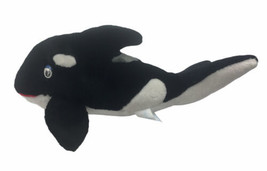 Seaworld Shamu Orca Killer Whale Plush 14&quot; Vintage 90s - £14.17 GBP