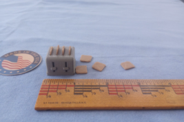 Calico Critters Sylvanian Dollhouse compatible mini toaster and 6 bread ... - $5.99