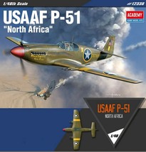 Academy 12338 USAAF P-51 North Africa Airplane Plastic Hobby Model Kit - £48.11 GBP