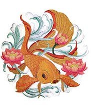 Nature&#39;s Bounty Beautiful Custom Fish Portraits[ Japanese Goldfish ] Embroidered - £25.33 GBP