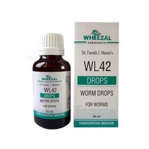 Pack of 2 - Wheezal WL-42 Worms Drops 30ml Homeopathic MN1 - $19.79