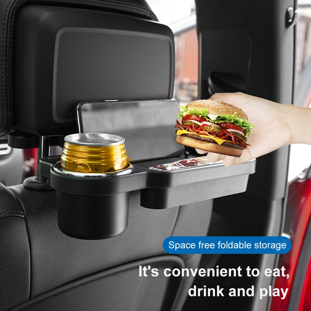 Car Folding Table Universal Food Beverage Rack Plate Adjustable Pen Coin... - $20.17