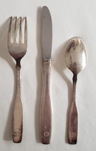 Airlines 1980s Air Canada Flatware Fork Knife Spoon 3 Pc Set Vintage Silverplate - £23.71 GBP