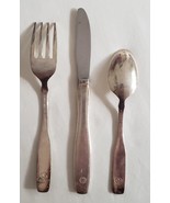 Airlines 1980s Air Canada Flatware Fork Knife Spoon 3 Pc Set Vintage Sil... - £23.46 GBP