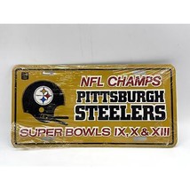 Pittsburgh Steelers Super Bol Champs 1979 Métal Plaque Immatriculation Vtg NOS - $39.59