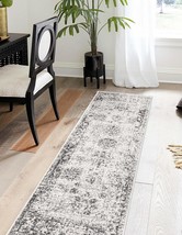 Unique Loom Sofia Collection Traditional Vintage Gray Runner Rug, 2&#39; X 7&#39;. - £32.22 GBP