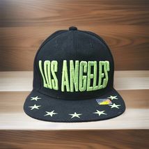 Big Bear Los Angeles Snapback Hat Cap Black Green Stars Embroidered - $20.79