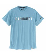 Carhartt men blue cotton blend relaxed fit short sleeve graphic tee new ... - $32.76