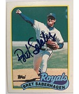 Bret Saberhagen Signed Autographed 1989 Topps Baseball Card - Kansas Cit... - $15.00
