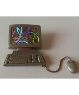 Vintage Signed JJ Computer/Keyboard/Mouse Brooch - $18.80