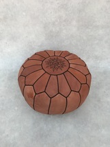 Brown Moroccan Leather Pouf Cover - £104.55 GBP+