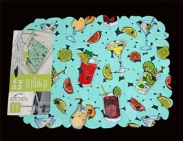 Rubber Colorful Tropical Drinks Sink Counter Mat Pebble Placemat 15.5 x ... - $279.29 MXN