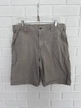 Carhartt Shorts Mens 36 Relaxed Fit Khaki Fast Ship Good Condition - £15.43 GBP