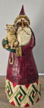 Jim Shore Santa Claus With Cat Figurine B105167 2002 Heartwood Creek - $556.56 MXN