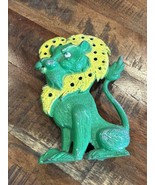 Vintage Art Metal Mystery Lion w/ Holes in its Mane - $24.75