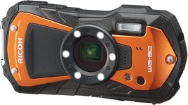 Ricoh Wg-80 Orange Waterproof Digital Camera With Shockproof, Freezeproof, - $385.99