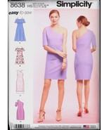 Uncut Size 6 8 10 12 14 Cold Shoulder Stretch Knit Dress Simplicity 8638... - €5,98 EUR