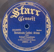 Robert Couzinou (French) 78 Benvenuto Cellini Arioso/Les Vieilles d Chez Nous A4 - £5.51 GBP