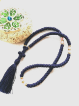 100 knot navy blue prayer rope pink beads Christmas chotki gift Greek komboskini - £25.91 GBP