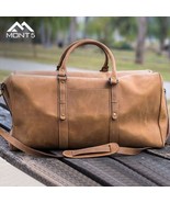LE Tan Leather Carry On Luggage Duffel Bag - $3,561.51 MXN