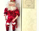 Vintage Mark Roberts Valentine Fairy Ornament 51-35418 10&quot; Tall W Hat Be... - $59.39