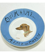 Edmond Goyard Paris France Hand Painted French Dog Bowl Porcelain RARE P... - £249.11 GBP