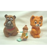 Walt Disney Oliver &amp; Company TOY FIGURE LOT Francis Dog Jenny Girl McDon... - £12.84 GBP