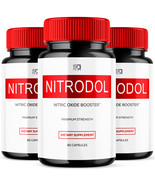 3 Pack Nitrodol Male Pills Maximize Energy, Vitality &amp; Stamina 180 Capsules - $96.99