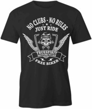 No Clubs No Rules Just Ride T Shirt Tee Short-Sleeved Cotton S1BSA242 - £14.05 GBP+