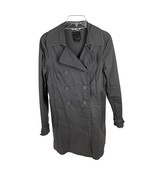 Old Navy Women&#39;s Trench Coat Short Gray Double-Breasted Size M - $369.07 MXN