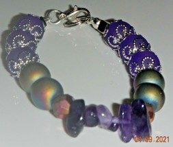 AMETHYST  Gemstone Bracelet Metaphysical-spiritual attunement #21020236 - £7.34 GBP