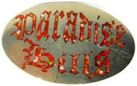 Paradise Hills Red Coral Inlaid Oval Silver Tone Handmade Vintage Belt B... - £38.82 GBP