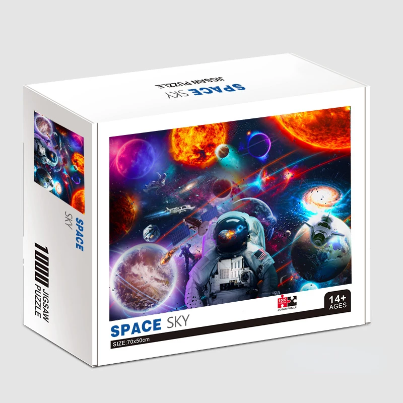 Lt puzzle 1000 pieces paper jigsaw puzzle the space sky famous painting series learning thumb200