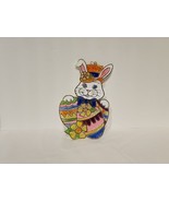 Vintage Giftco Inc Plastic Easter Bunny with Eggs Sun Catcher - £8.04 GBP