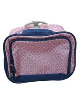 Pottery Barn Kids Pink White Blue Rolling Carry-All Travel Bag  - £43.96 GBP