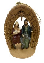 Demdaco Mary Joseph and Baby Jesus Manger Nativity Resin Christmas Ornament - £10.49 GBP