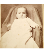 1880s Cabinet Card Victorian Cute Baby Kimball Lowell Massachusetts F13A - €25,92 EUR