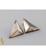 Boucles D&#39;Oreilles Triangle Géométrique 3D En Argent Sterling .925 - €58,35 EUR