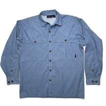 Patagonia Mens Medium Shirt Blue Long Sleeve Breathable Vented Tropical ... - $29.00
