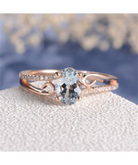 [Jewelry] Beauty Aquamarine Blue Crystal Mermaid Ring for Woman Wedding/... - £7.98 GBP