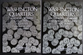 Set of 2 He Harris Delaware American Women Quarters Coin Folder 2021-2025 Book - $14.95